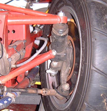 Broken front suspension