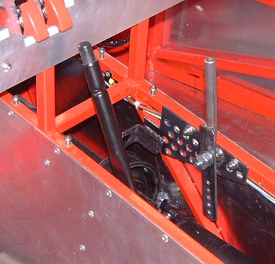 Gearchange lever in tunnel