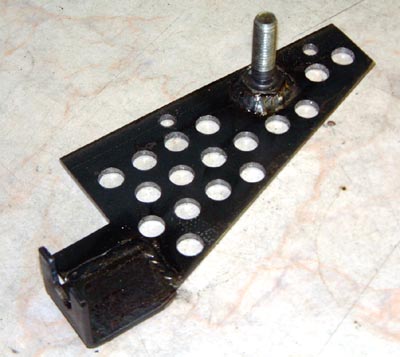 Lightened backing plate for gearchange
