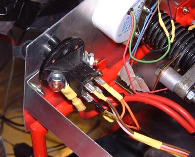 Isolator switch on right hand end of dash