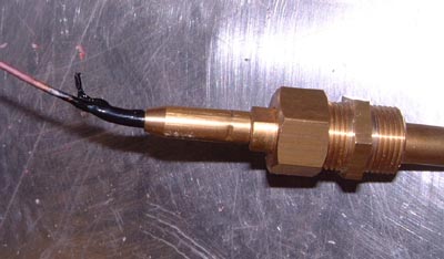 Melted temperature sender capillary