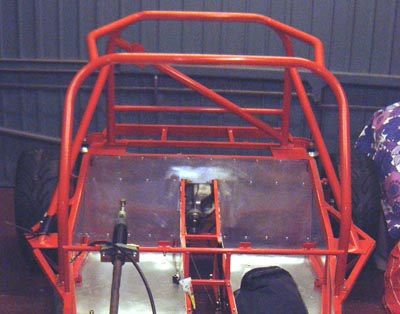 Curiously coloured picture of a roll cage