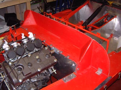 Scuttle left attached to the chassis