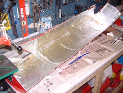 Shiny sidepod lining