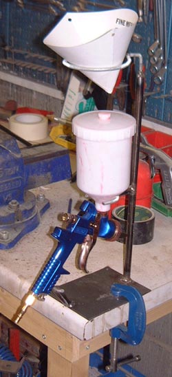 Holder for spray gun