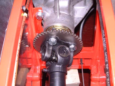 Propshaft and starter ringgear attached to diff nose