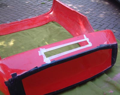 Clearance hole for tank