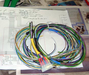 The first bit of wiring loom