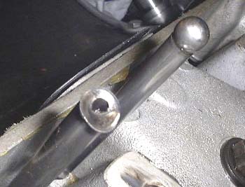 Mangled end of pushrod