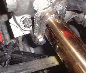 Header actually behind steering column