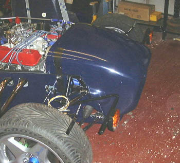 Nose cone fitted, and held down with gaffa tape