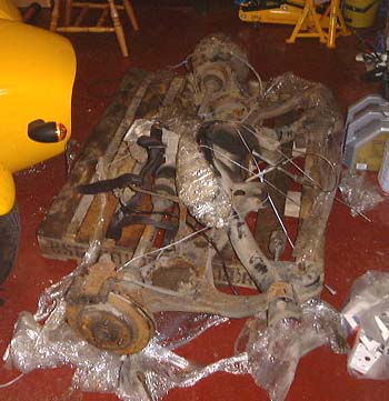 A rusty Sierra XR4x4 subframe