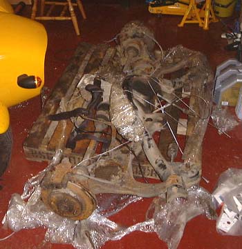 A rusty Sierra XR4x4 subframe